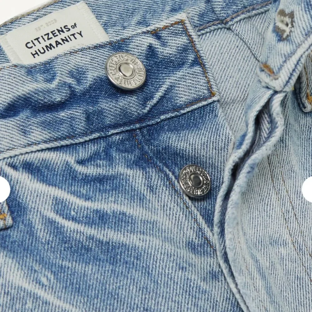 Citizens of Humanity Horseshoe Distressed High-rise Tapered Jeans, 27 - Picture 5 of 6